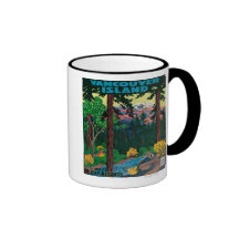 Vancouver Island Advertising Poster Coffee Mugs