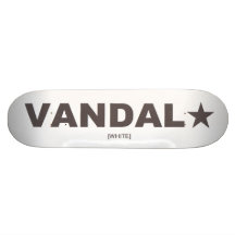 VANDAL★ Skateboard Generic (Black on White)