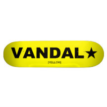 VANDAL★ Skateboard Generic (White on Yellow)