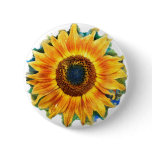 VanGough Sunflowers ,button