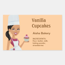 Vanilla Cupcake Label Character Design #1 Sticker