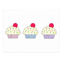 Vanilla Cupcakes Postcard