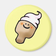 Vanilla ice cream magnet