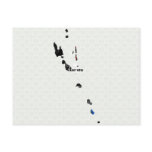 Vanuatu Trendy Peace Sign with Ni Vanuatu map postcards
