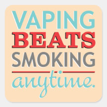 Vaping Beats Smoking Anytime Stickers