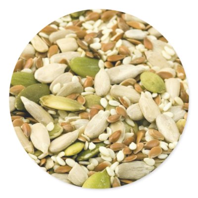 Various Eatable Seeds Round Stickers by lifesphere