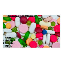 Various pill/medicament business card template