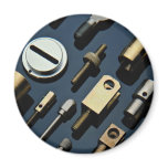 Various small nuts, bolts and screws magnet