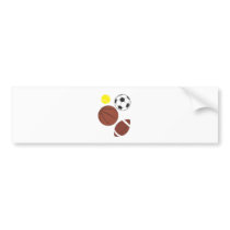 Various Sports Balls Stickers Bumper Sticker
