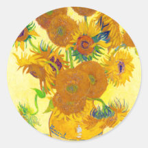 Vase of Fifteen Sunflowers, Van Gogh Stickers