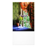 Vase of Flowers and Mug By Window photo cards