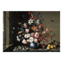 Vase of Flowers by a Window, Balthasar van der Ast Custom Invitation