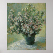 Vase of Flowers by Claude Monet, Vintage Floral Posters