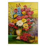 Vase of flowers in window, by Venus Garcia