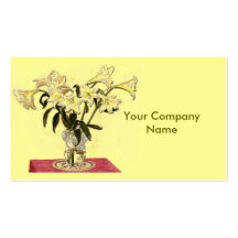 'Vase of Lillies' Profile Card Business Card Templates