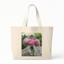 Vase of Pink Peonies Bag