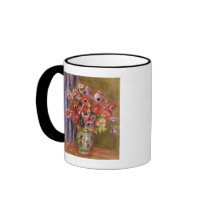 Vase of Tulips and Anemones, c.1895 Mugs