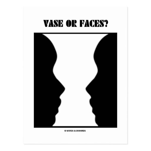 Vase Or Faces Optical Illusion Zazzle 