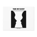Vase Or Faces? (Optical Illusion) postcards