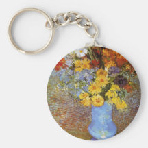 Vase with daisies and anemones - Van Gogh Keychain