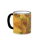 Vase with Fifteen Sunflowers by Vincent van Gogh mugs