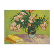 Vase with Oleanders and Books, Vincent Van Gogh Postcard