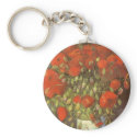 Vase with Red Poppies by Vincent van Gogh keychains