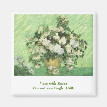 Vase with Roses, Vincent van Gogh 1890 Fridge Magnets