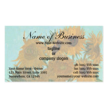 Vase with Twelve Sunflowers by Vincent van Gogh Business Card Templates