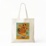 Vase with Twelve Sunflowers  Vincent van Goah bags