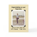 Vasectomy - Get Well - FUNNY cards