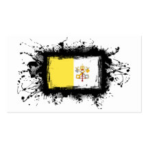 Vatican City Flag Business Card
