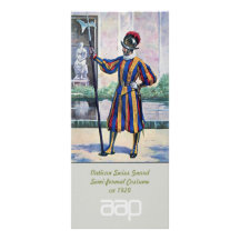 Vatican Swiss Guard Semi-formal Costume Personalised Rack Card