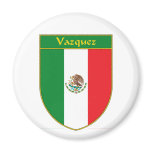 Vazquez Mexico Flag Shield magnets