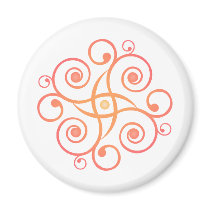 Vector Art: Gradient Spirals: Fridge Magnet