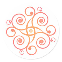 Vector Art: Gradient Spirals: Round Stickers