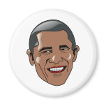 Vector Barack Obama head Fridge Magnet