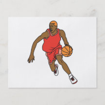 vector basketball player dribbling personalised flyer