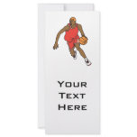 vector basketball player dribbling custom rack card