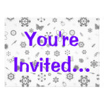 Vector Bugs & Flowers Invites