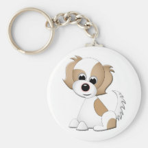 Vector illustration of a puppy keychain