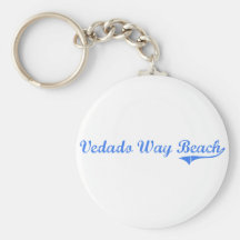 Vedado Way Beach Florida Classic Design Keychain