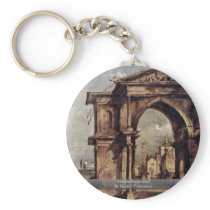 Veduta Fantastica By Guardi Francesco Key Chain