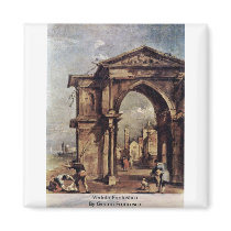 Veduta Fantastica By Guardi Francesco Refrigerator Magnets