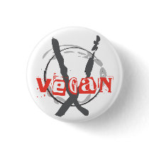 Vegan Anarchist Button