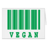 vegan barcode design greeting card