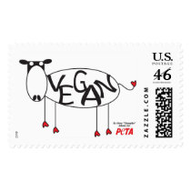 Vegan Cow Postage stamps