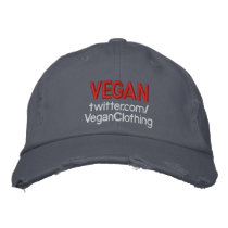 VEGAN Distressed twitter Baseball Cap