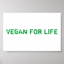 VEGAN FOR LIFE PLAKAT