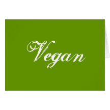 Vegan. Green. Slogan. Custom Card